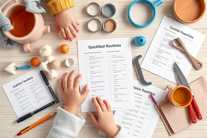 quick toddler routines printables checklists — Quick Toddler Routines Printables Checklists (the finished result)