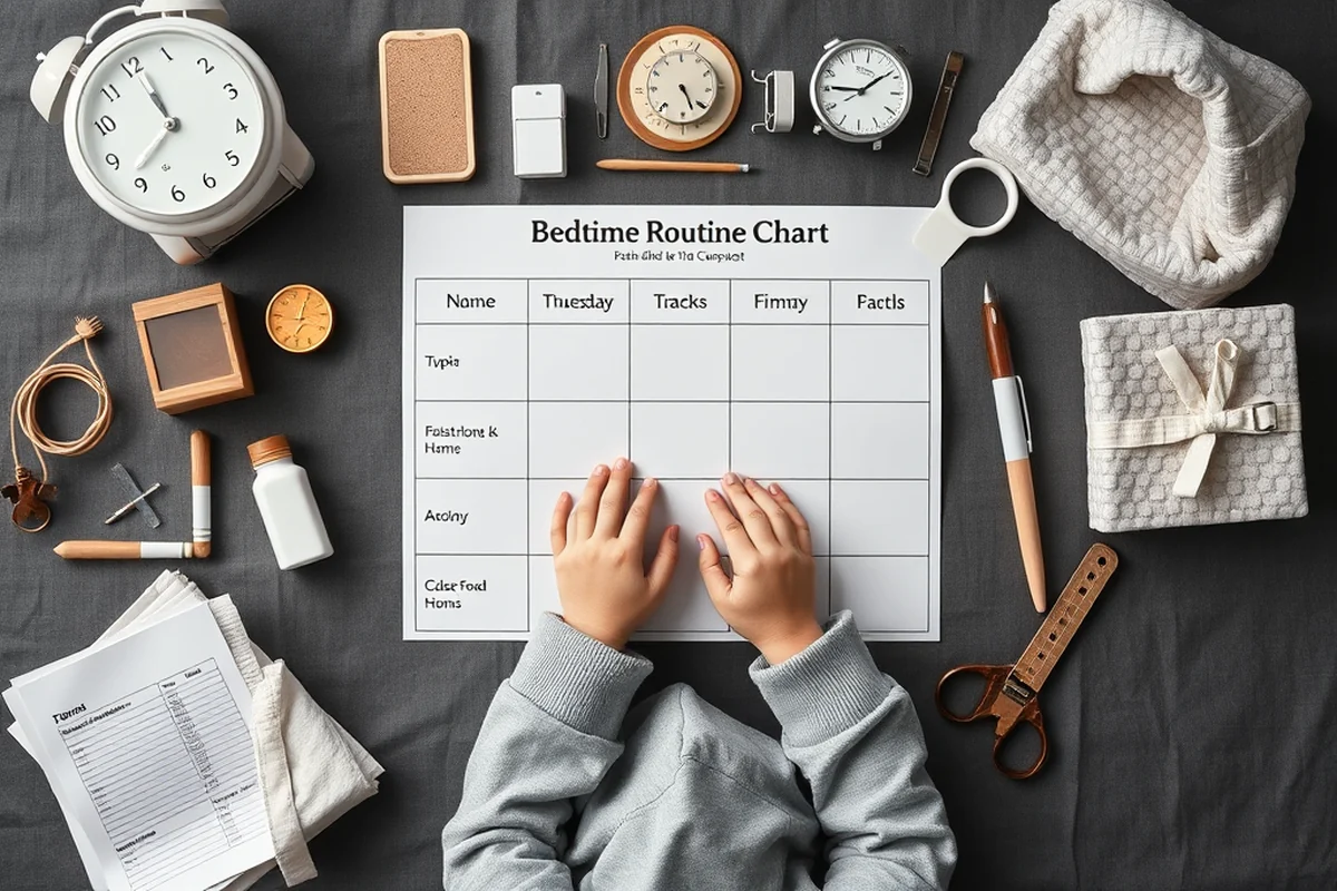 toddler bedtime routine chart printable — Toddler Bedtime Routine Chart Printable (the finished result)