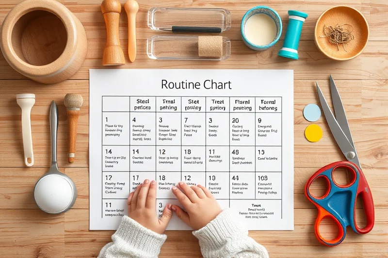 toddler routine chart step by step — Toddler Routine Chart Step By Step (the finished result)